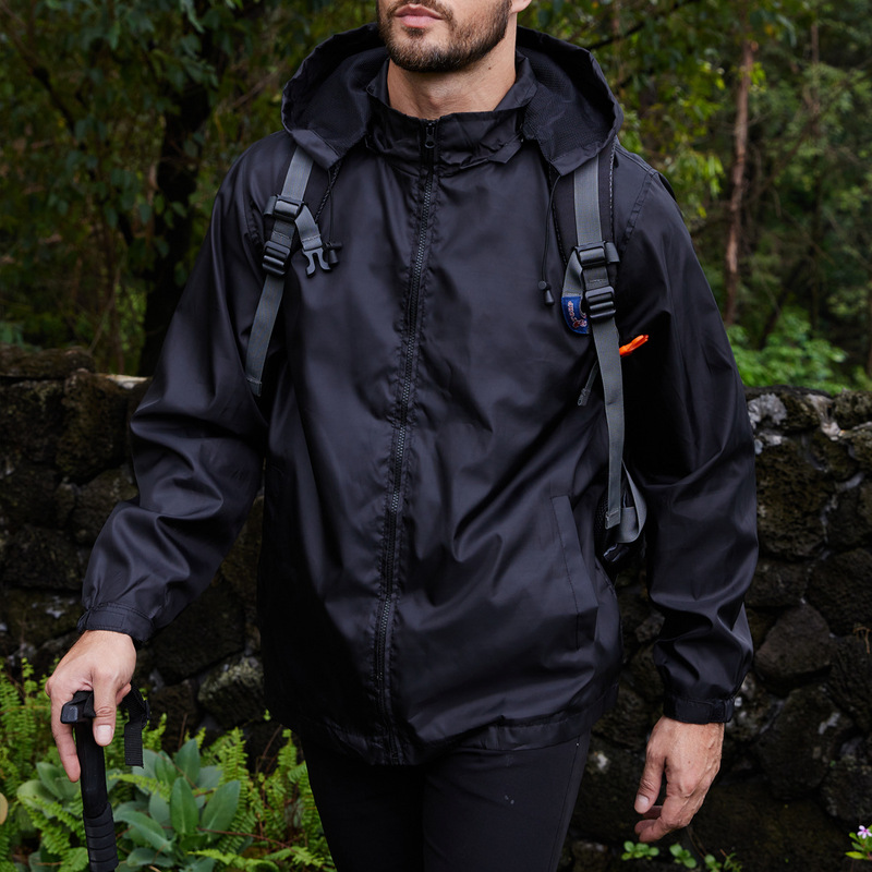 Outdoor Waterproof Charge Clothes Men's Summer Coat Thin Single-stroke Soft Shell Jacket Foreign Trade Amazon Men's Jacket Work Wear