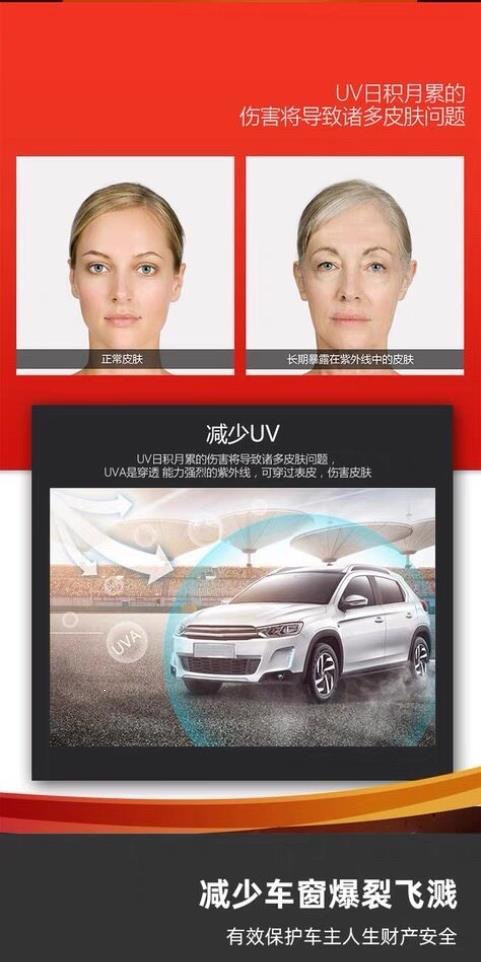 Longmo car film, full car film, sun protection, explosion-proof, privacy and heat insulation film, Changyue Houyi car window film, includes installation