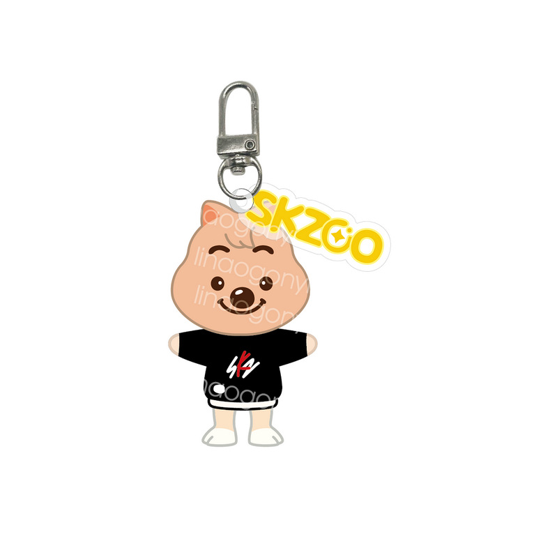 StrayKids nuevo SKZOO niños vagabundos de dibujos animados llavero acrílico colgante alrededor de estrellas