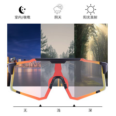 Cross-border outdoor cycling glasses: Photochromic, windproof, sand-resistant biking goggles—also perfect for motorcycle riding and myopia.