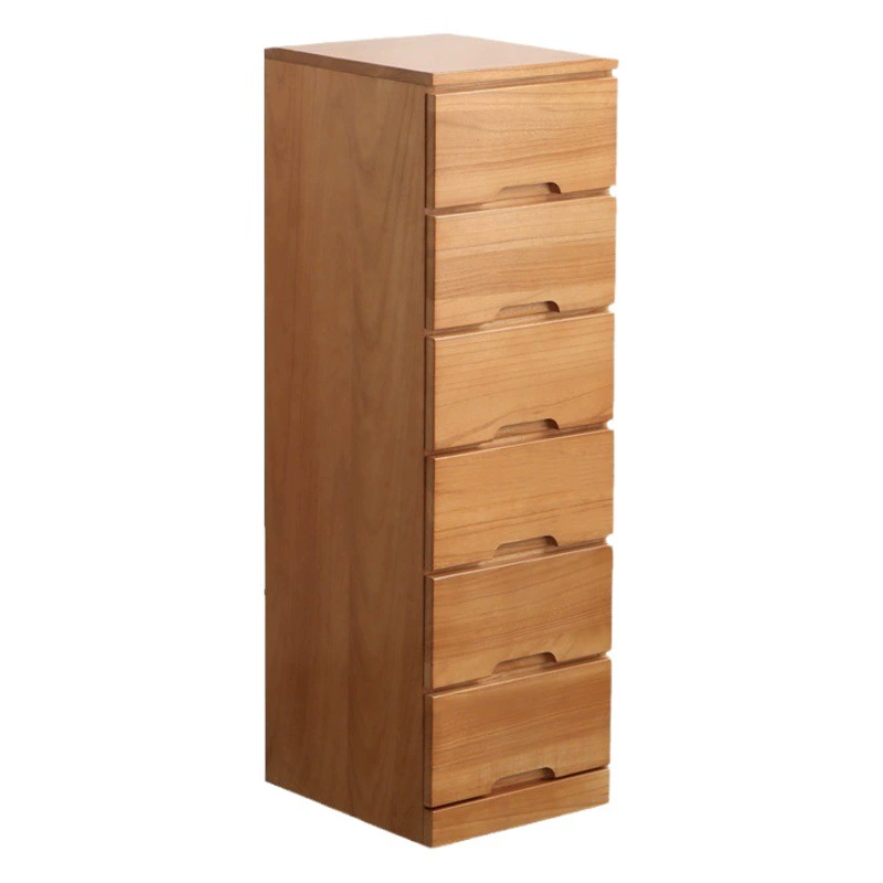 Шкаф для хранения из массива дерева, деревянный комод с выдвижными ящиками, узкий шкаф для хранения, прикроватная тумба, многофункциональный