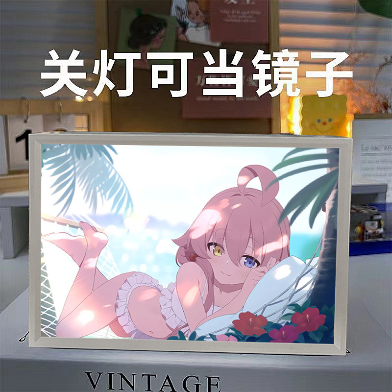 碧藍ファイル霞沢美遊周辺鏡照明画手作り創意ins風電競房雰囲気置物|undefined