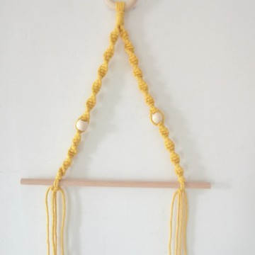 Colgante de cuerda de algodón simple amarillo 45*30