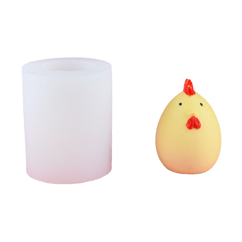 Transfronterizo 3d grasa pollo fino aromaterapia vela molde ins decoración pastel hornear molde de silicona transfronterizo nuevo producto en stock
