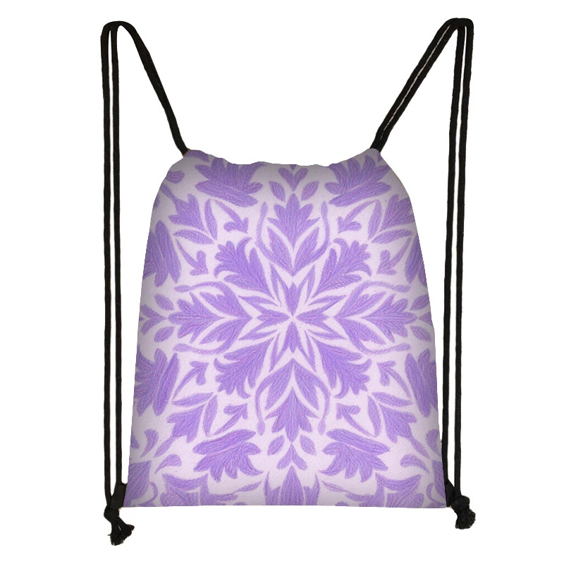 Новый светлый узор, студенческий карман на шнурке, складная детская сумка большой емкости для хранения, высококачественный рюкзак, оптовая продажа, горячая распродажа