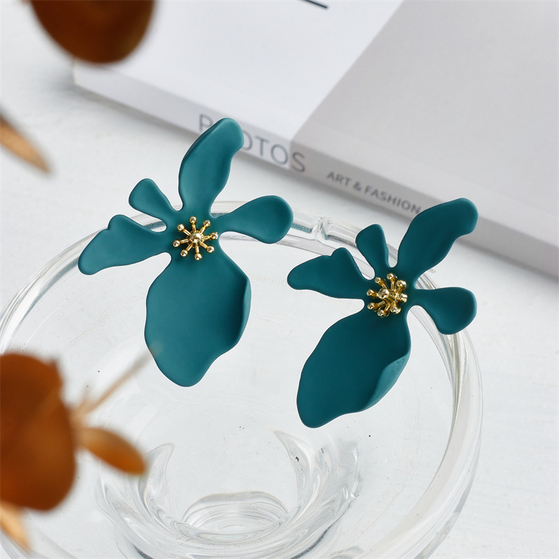 1 Pair Fashion Flower Alloy Womenu0027S Ear Studs
