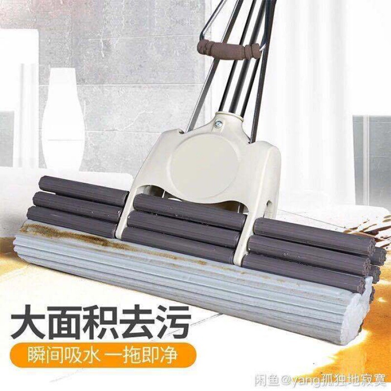 Sponge mop upgrade 38cm good wife roller stainless steel rubber cotton mop home absorbent a wholesale