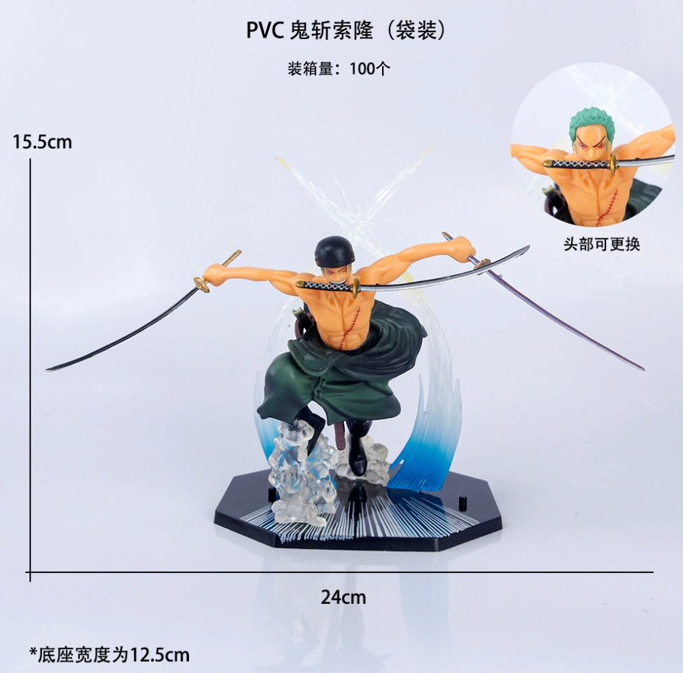 Коллекционная аниме-статуя Один за несколькими персонажами из One Piece, динамичная поза, детальная роспись, класс 9 см