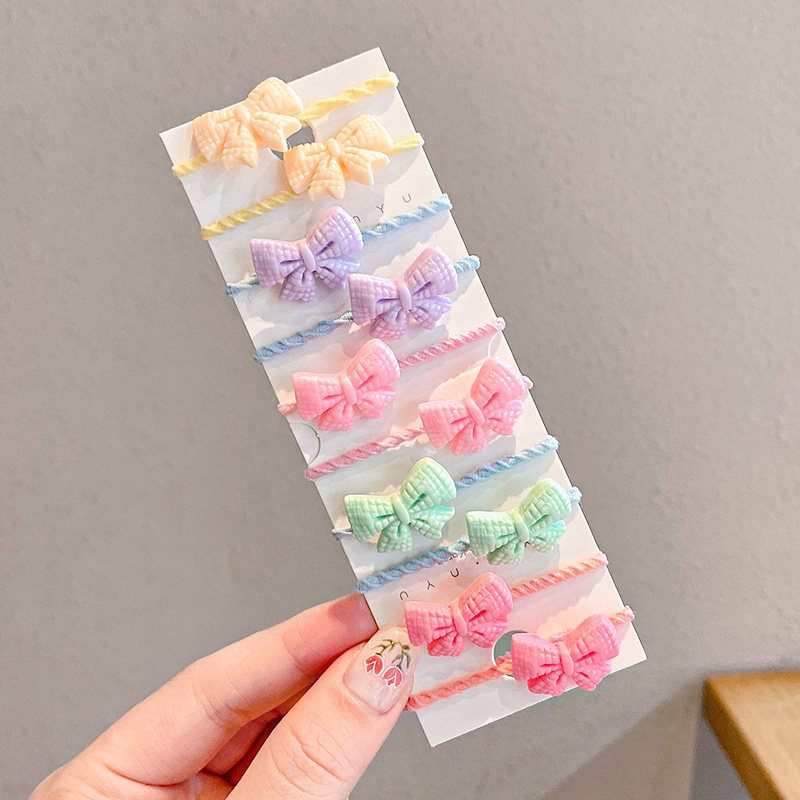 Caricatura encantadora anillo de pelo pulgar no daña el cabello de los niños correa de correa pequeña cuerda de cabello para niñas cuerda de cabello