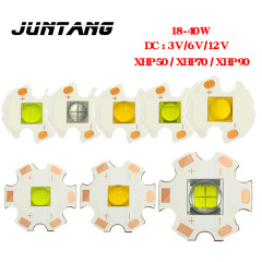Dc 3v/6v/12v xhp 50電球t 6 xhp 70電球xhp 90 led 18-40w強光懐中電灯