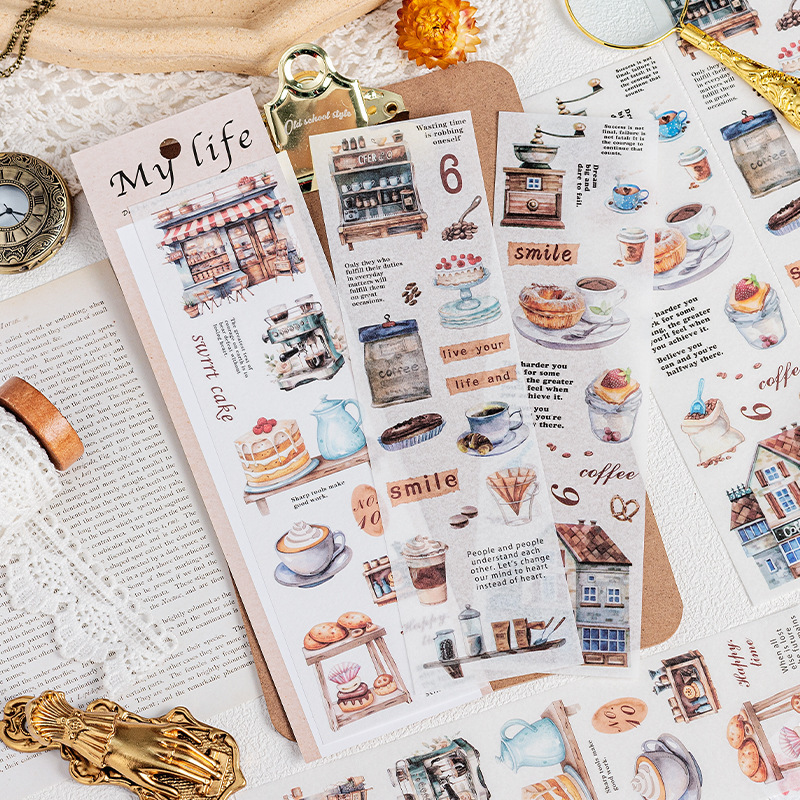 Serie de excursiones renacentistas y cinta de papel segmentación fresca retro diario DIY decoración pegatinas