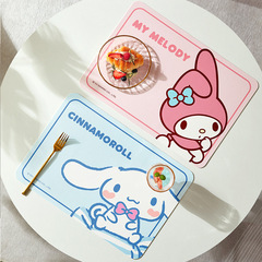 かわいいサンリオ漫画珪藻泥テーブルマットホームキッチンカウンタートップ滑り止め抗火傷断熱ボウルとプレート水管理マット