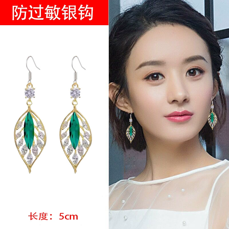 Silver needle, universal fashionable earrings, silver 925 sample, light luxury style, 2023 collection