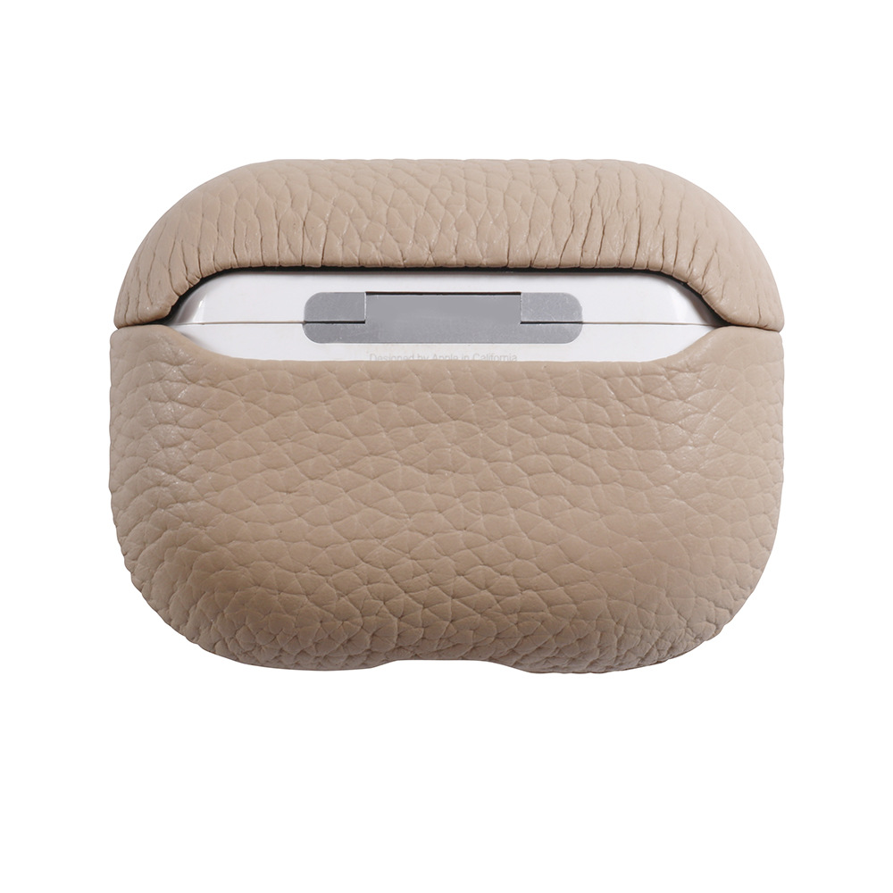 Кожаный защитный чехол Two Windows с текстурой личи для AirPods
