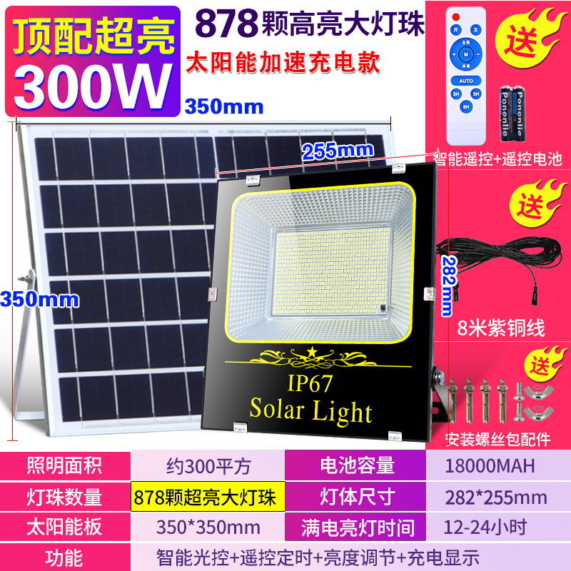 Zhongshan lámpara solar luz de inundación nueva iluminación del hogar rural impermeable Super brillante Lámpara de calle solar lámpara de jardín al aire libre