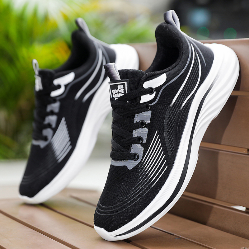 Zapatos deportivos de hombre de moda con zapatos de carrera transfronterizos nuevos zapatos de hombre con suela suave transpirable zapatos deportivos casuales ligeros para hombres