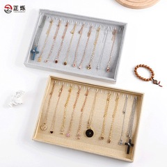 Fabric jewelry box necklace accessory storage tray pendant jewelry display tray bracelet earring display stand model jewelry viewing tray