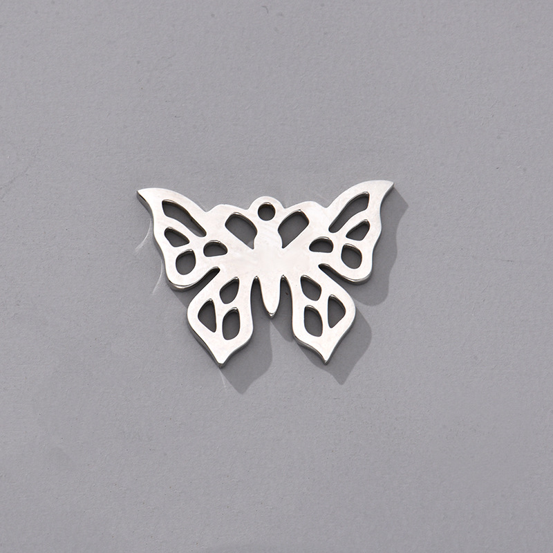 Varios accesorios de collar colgante de metal de acero inoxidable mariposa love DIY accesorios de joyería con pulsera combinada