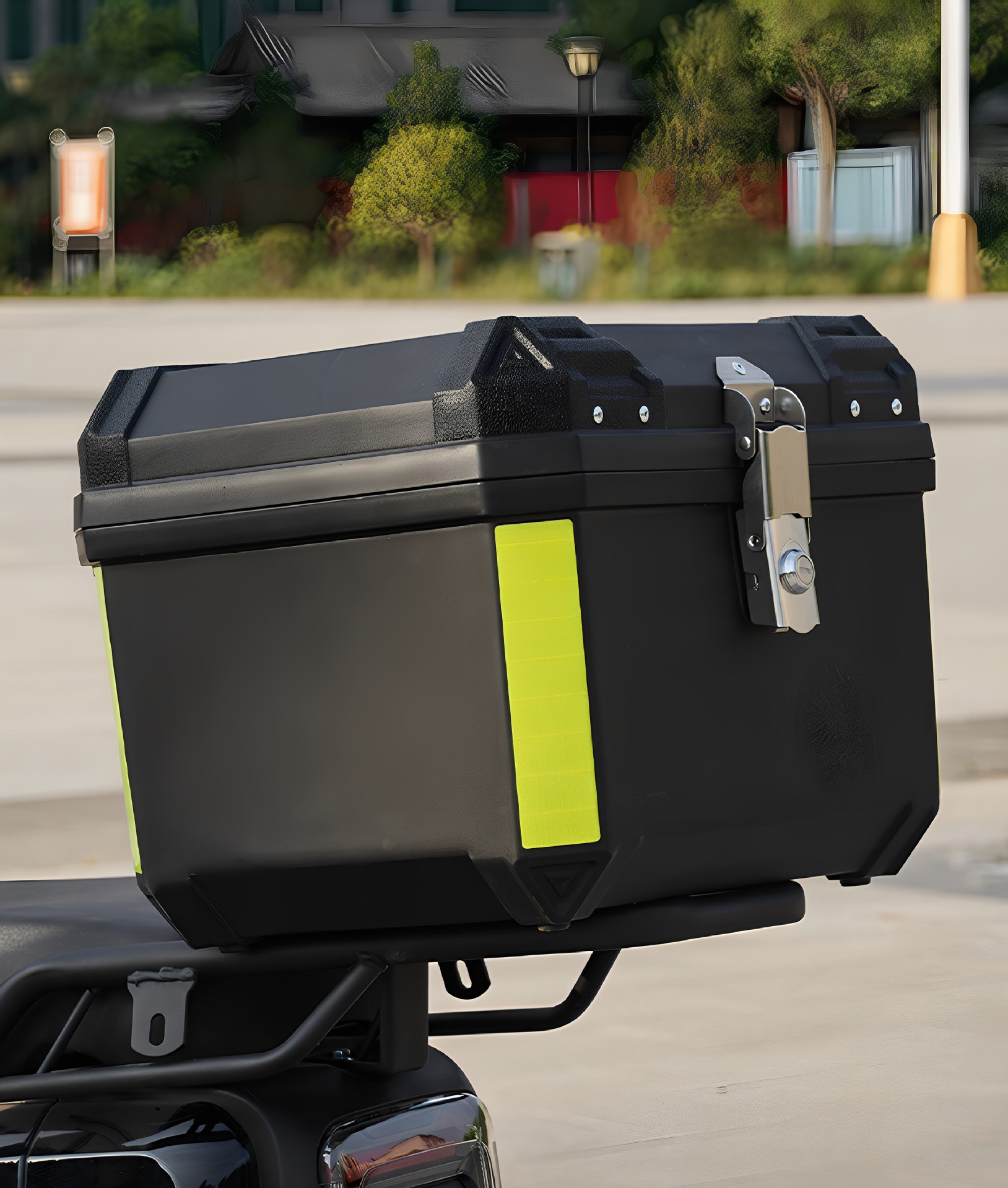 Universal large-capacity electric vehicle trunk, motorcycle tail box, large storage trunk for No.9 electric scooters, delivery rear trunk