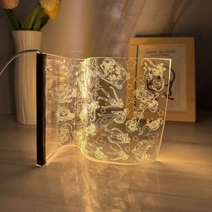 Shake the sound of the same beautiful girl warrior streamer lamp running water lamp month hare colorful atmosphere lamp electric competition room decoration ornaments