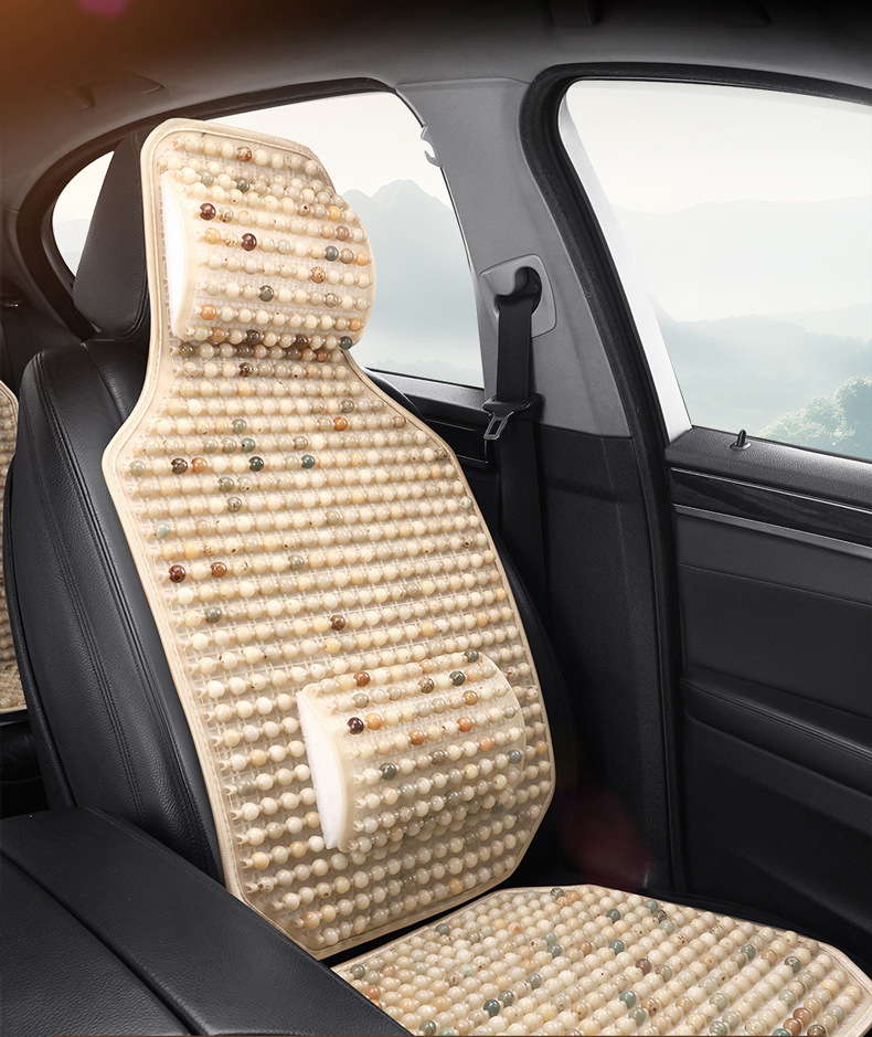 Bodhi Seed All-Season Car Seat Cushion Is Comfortable and Breathable. Summer Beads Car Seat Cushion Natural Bodhi Beads