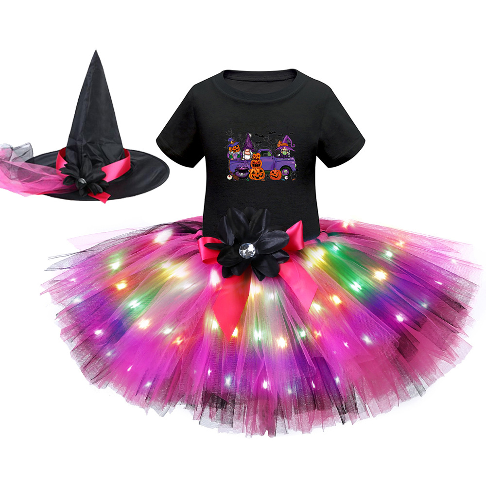 Хэллоуин светодиодный костюм с короткими рукавами 6