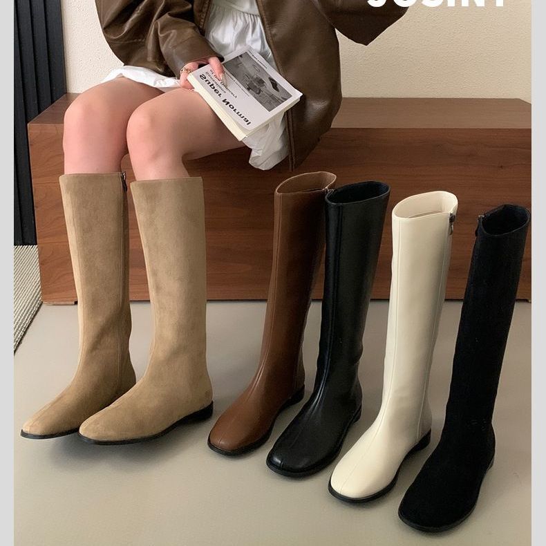 Women's Boots 2025 New Autumn Popular Style for Tall Women, Knee-High Flat Autumn Melard Early Autumn Riding Boots for Women Women's Boots 2025 New Autumn Popular Style for Tall Women, Knee-High Flat Autumn Melard Early Autumn Riding Boots for Women