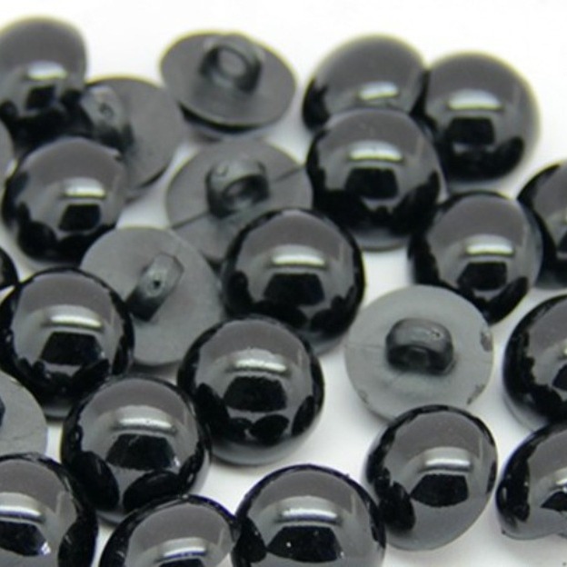 高档黑色珍珠高脚蘑菇衬衣衬衫开衫雪纺衫钮扣外套扣子