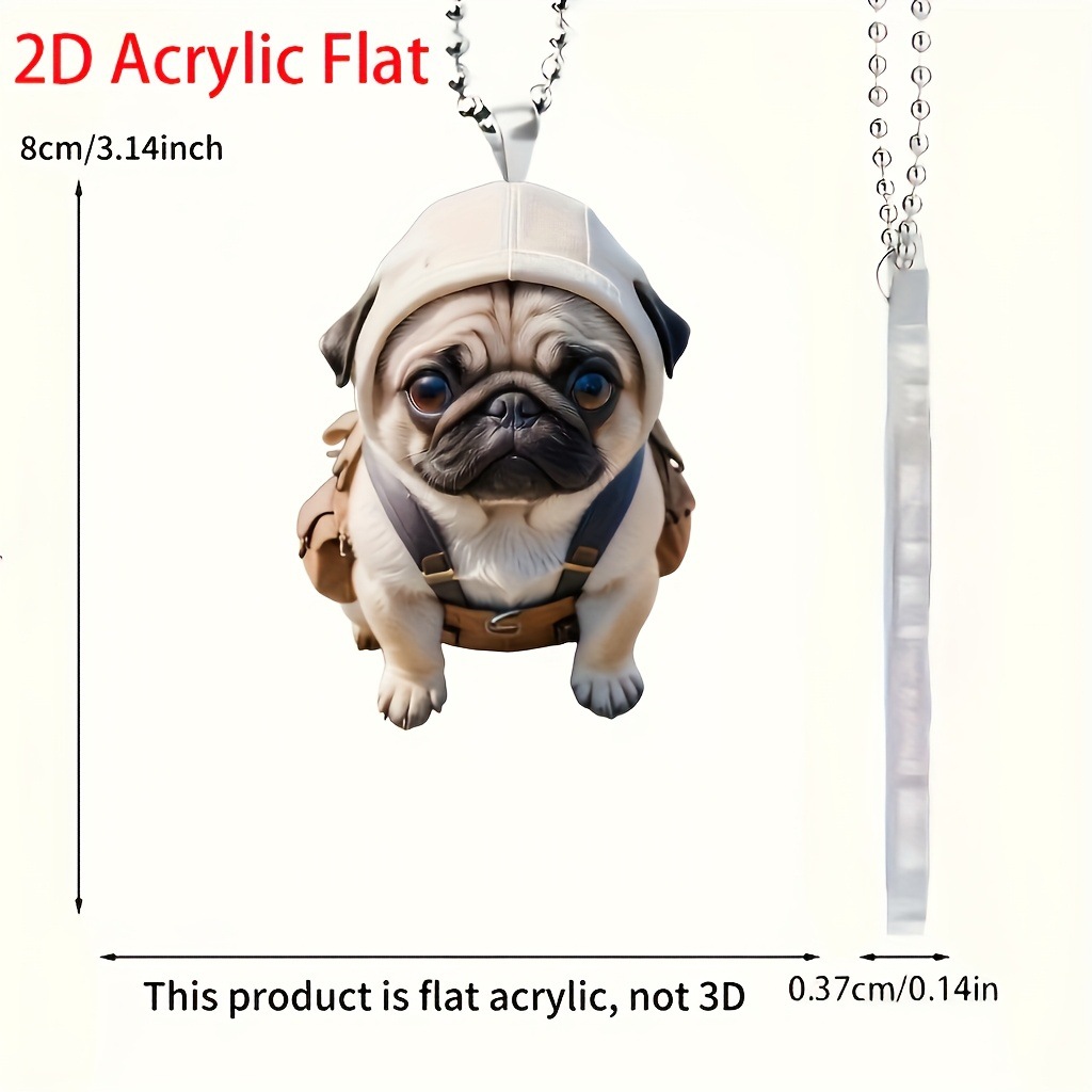 Adornos colgantes para perros creativos de acrílico transfronterizo Accesorios para automóviles Decoración interior Colgante de automóvil
