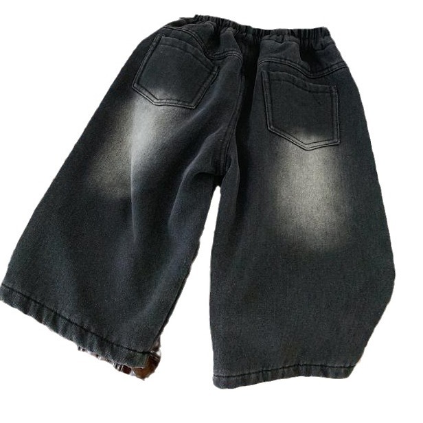 2025 nuevos pantalones de pierna recta casuales de estilo occidental para niñas, jeans de todo fósforo para niños, nuevos productos de otoño e invierno, pantalones retro para niños image 5
