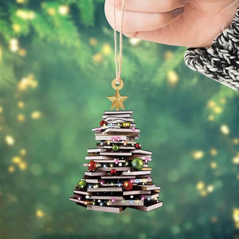 Transfronterizo nuevo creativo árbol de Navidad coche colgante Navidad acrílico decoración vacaciones decoraciones para el hogar image 25