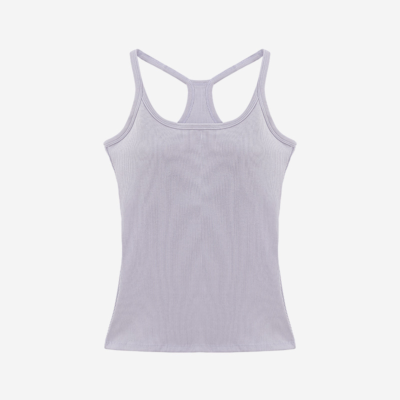 K1366 Women's Summer Sexy American Style Slim Fit U-Neck Camisole with Chest Pads
