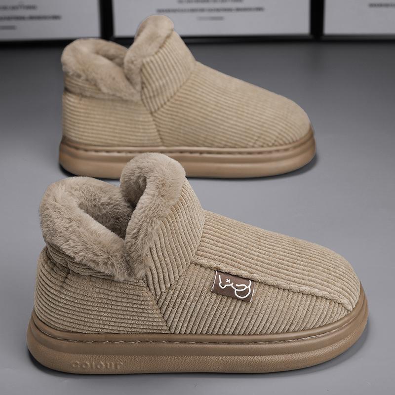 东北雪地靴男冬季加绒保暖防寒厚底棉拖鞋男款2025新款可外穿秋冬