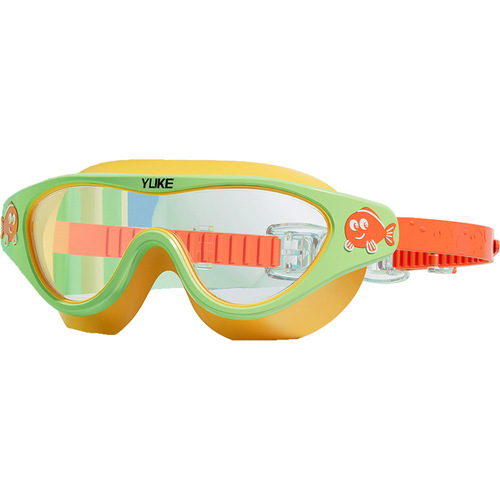 Children's swimming goggles waterproof and anti-fog high-definition diving goggles for boys and girls baby transparent large frame professional swimming goggles equipment