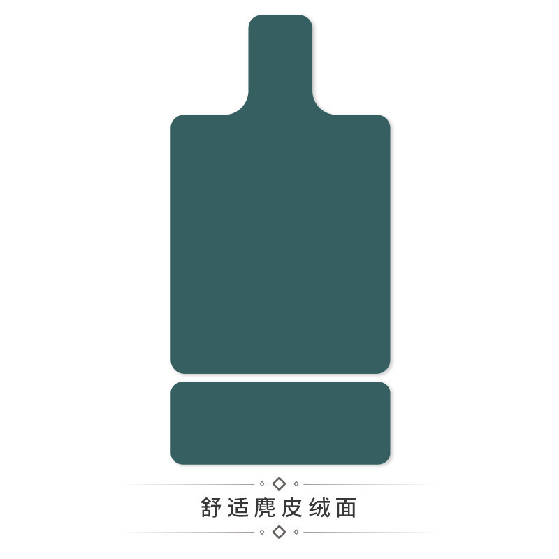 跨境麂皮绒纯色普拉提核心床垫麂皮绒印花橡胶健身防滑吸汗专用垫|undefined