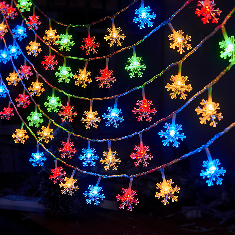 Christmas Romantic Star Snowflake Pc Party String Lights 1 Piece display picture 1