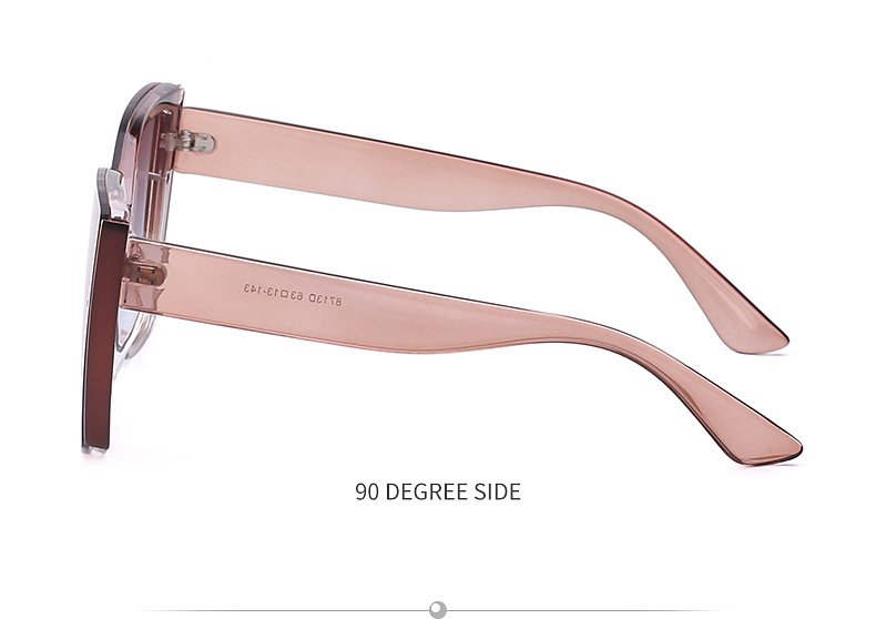  Sonnenbrille mit großem Rahmen für weibliche Trendsetterinnen. Fashion Net Red Cat Eye-Sonnenbrille für Frauen, koreanische Version_voghion.com