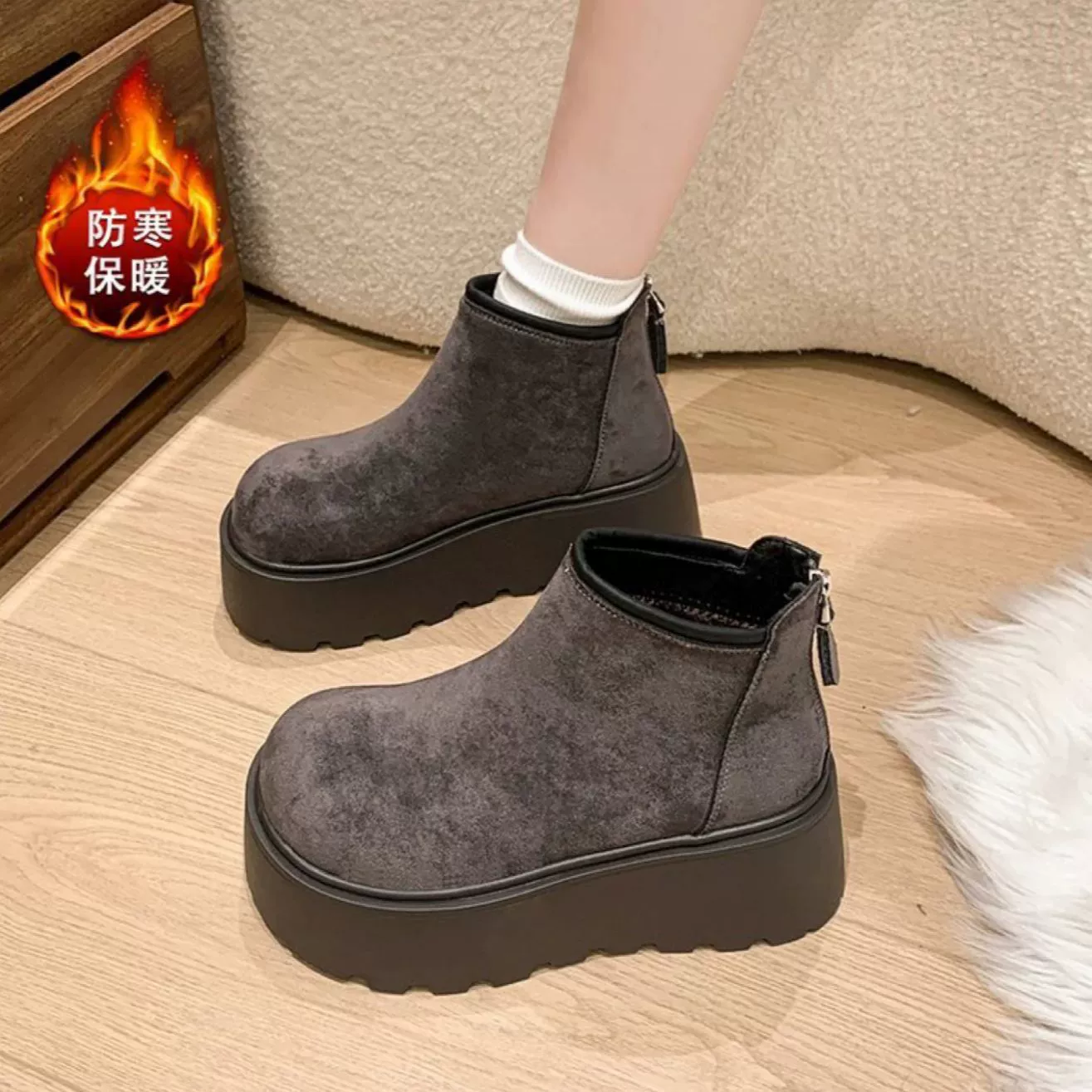 Winter keep warm low boots, for teenagers