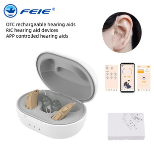 Feie Cross-Border Otc Hearing Aid Digital Charging 16-Channel Severe Deafness Behind-The-Ear Ric Hearing Aid With: App
