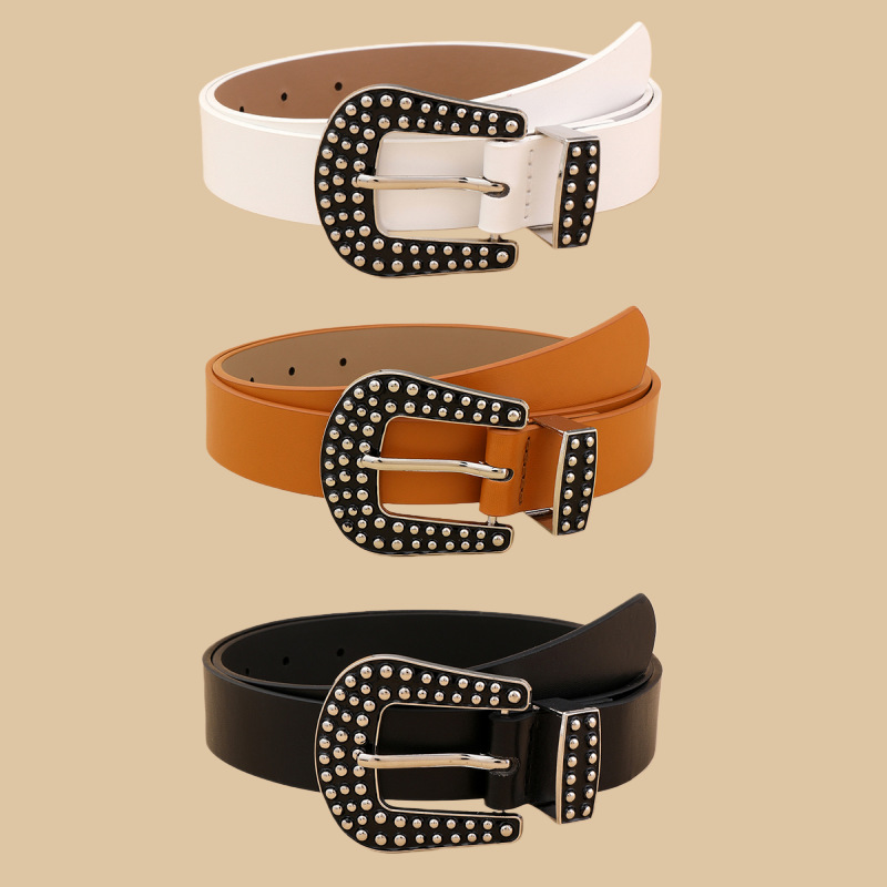 New European and American Niche Hot Girl Alloy Buckle Belt Women's Korean Style Fashion Punk Style Decorative Jeans Manufacturer Direct Delivery