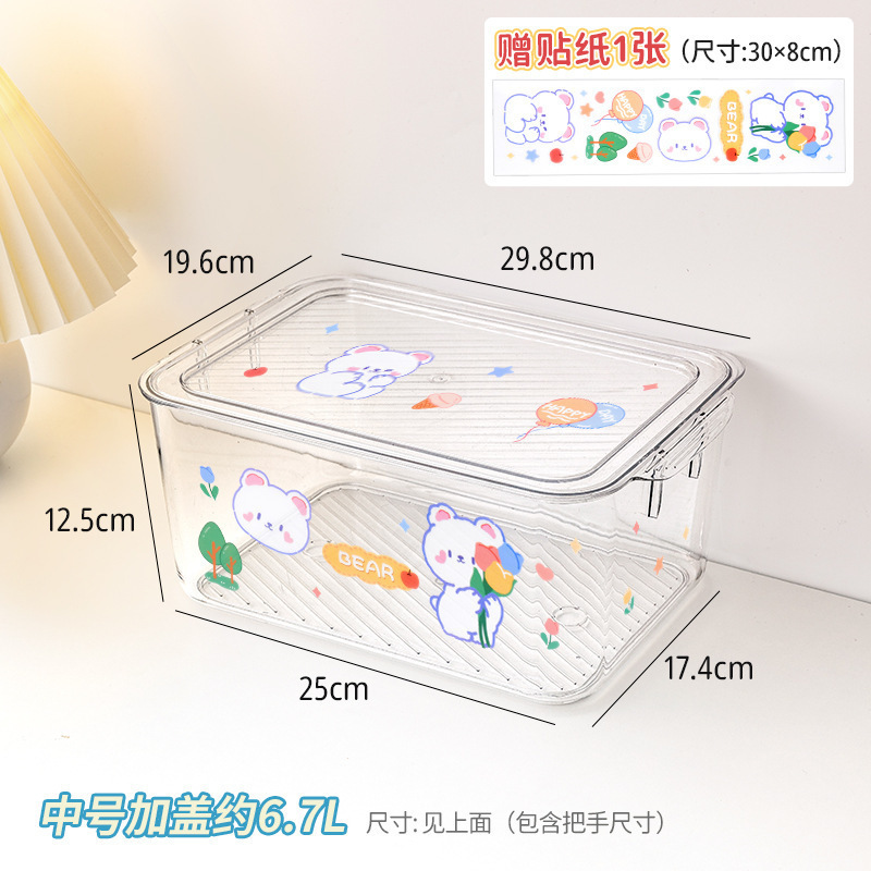 带盖桌面透明亚克力收纳盒杂物化妆品面膜零食储物防尘整理小箱子|undefined