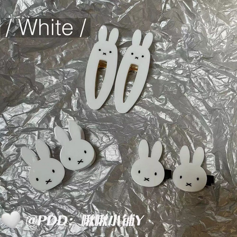 Ins Cute Japanese New Sweet and Cool Miffy Rabbit Hairpin Bangs Clip Stylish Niche Y2K Girl Student Headwear