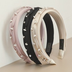 French Pearl Hair Clip for Women, Wide-Brimmed High Crown Hairpin Headpiece, Elegant and Noble Hair Accessory