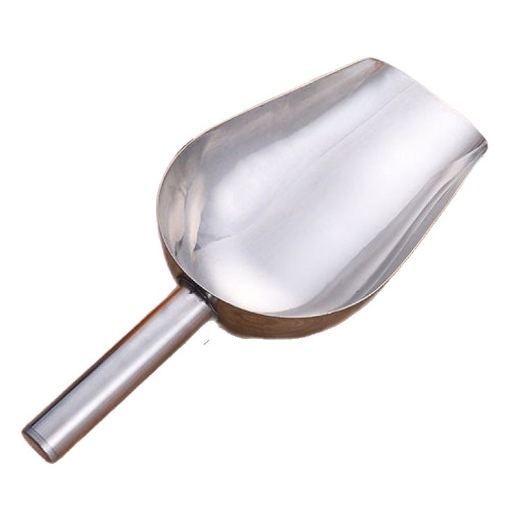 Stainless steel ice shovel, commercial rice shovel, flour food, popcorn, peanut, tea, feed, roasted seeds and nuts, flat bottom shovel, ice making machine 5
