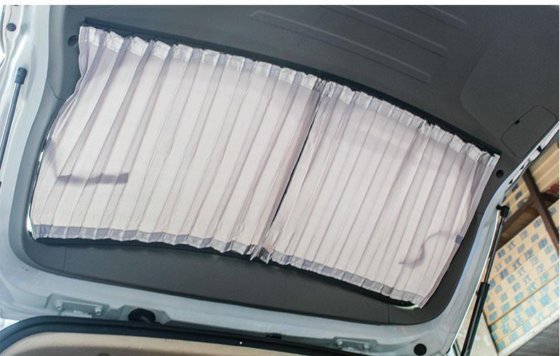 Modern Old Model Tucson Car-Specific Sunshade Curtains, Car-Mounted Double-Track Privacy Blackout Curtains