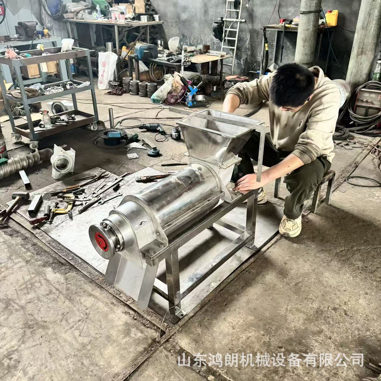 新鲜水果挤压打汁机 胡萝卜青菜西红柿榨汁机 果蔬压榨机