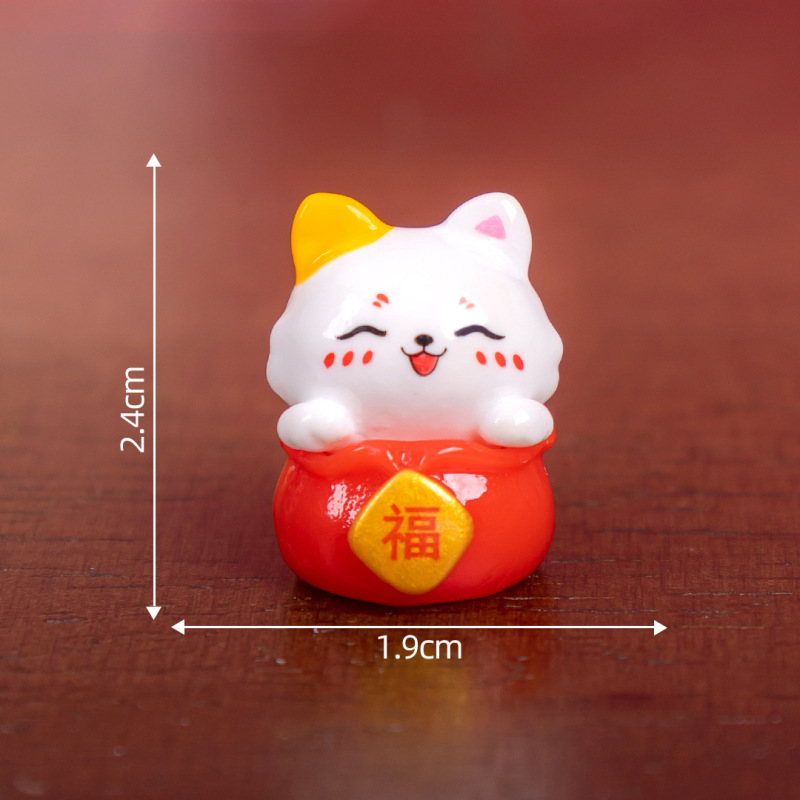 微景観創意可愛い招き猫diy装飾品部品ミニデスクトップ自動車積載中控台小置物|undefined