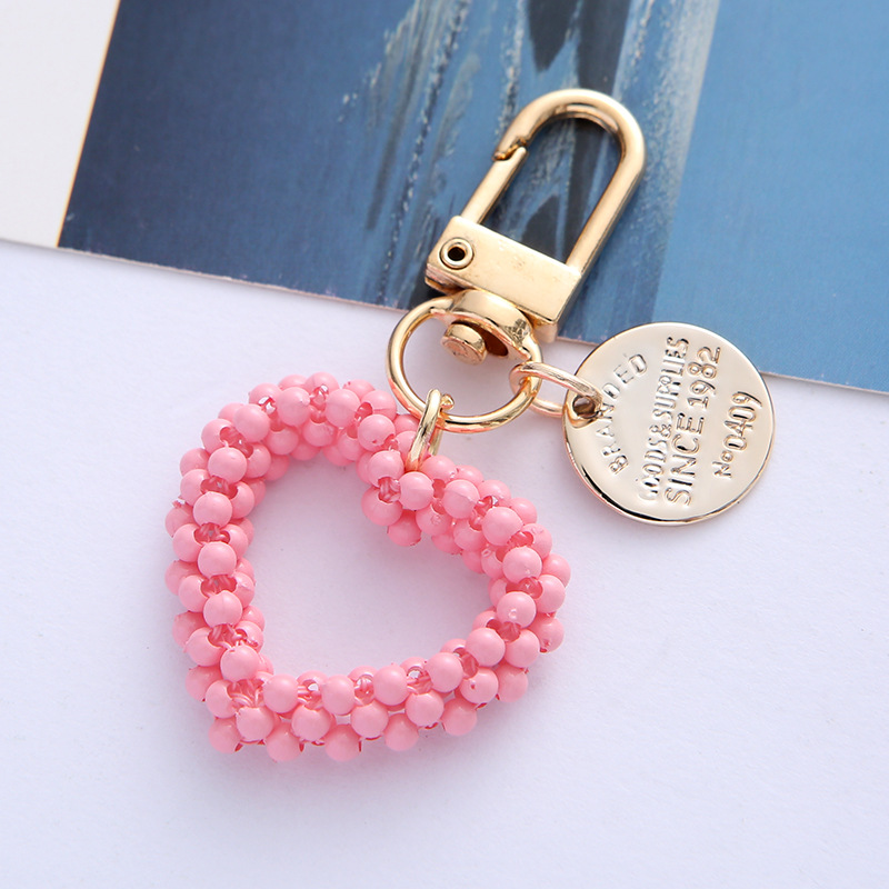 Cute Heart Shape Alloy Resin Unisex Keychain display picture 4