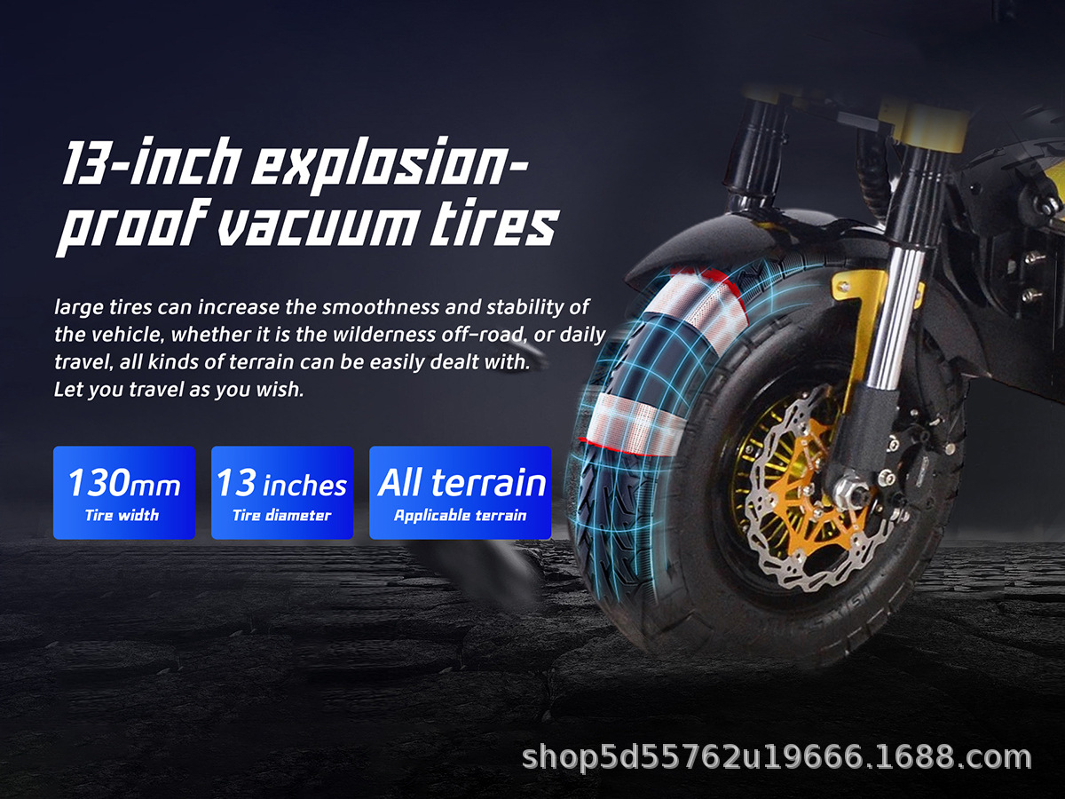GT-M8 72V Dual Drive 10000W Off-Road Electric Scooter, Foldable, 110 mph Speed, Long Range Electric Vehicle
