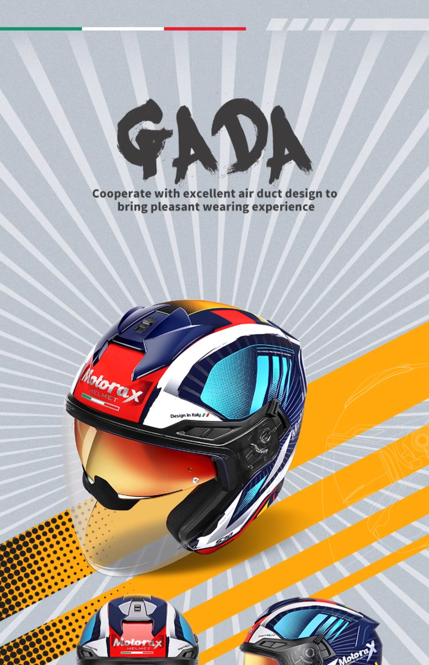 Motorax S30 Motorcycle Helmet Half Helmet Summer Scooter Bluetooth Dual Lens